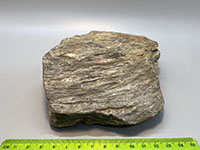 a finely laminated micaceous (mostly biotite) schist.